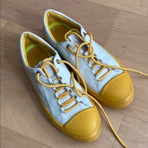 Ecco Yellow and White Sneakers
